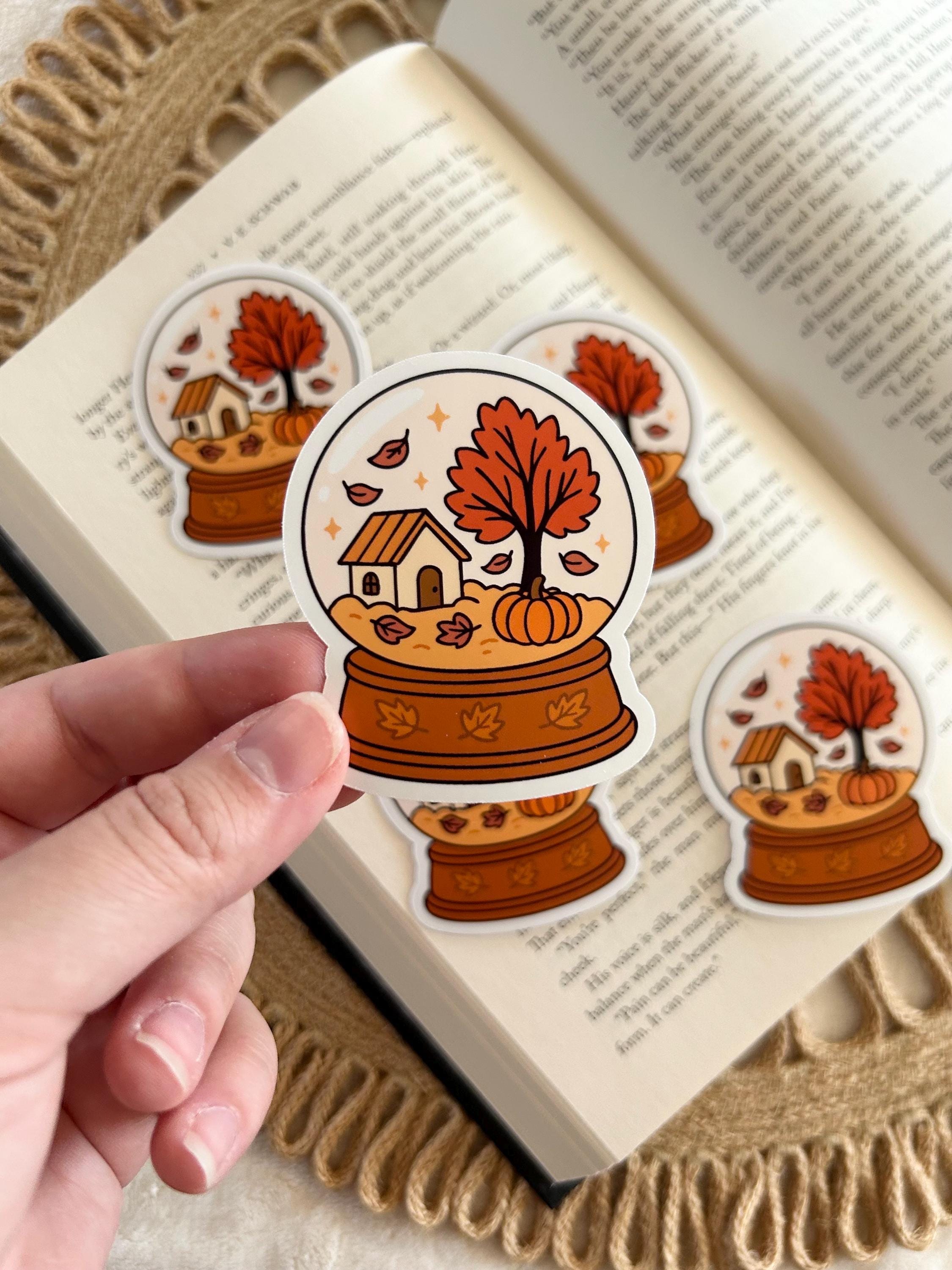 fall snow globe sticker