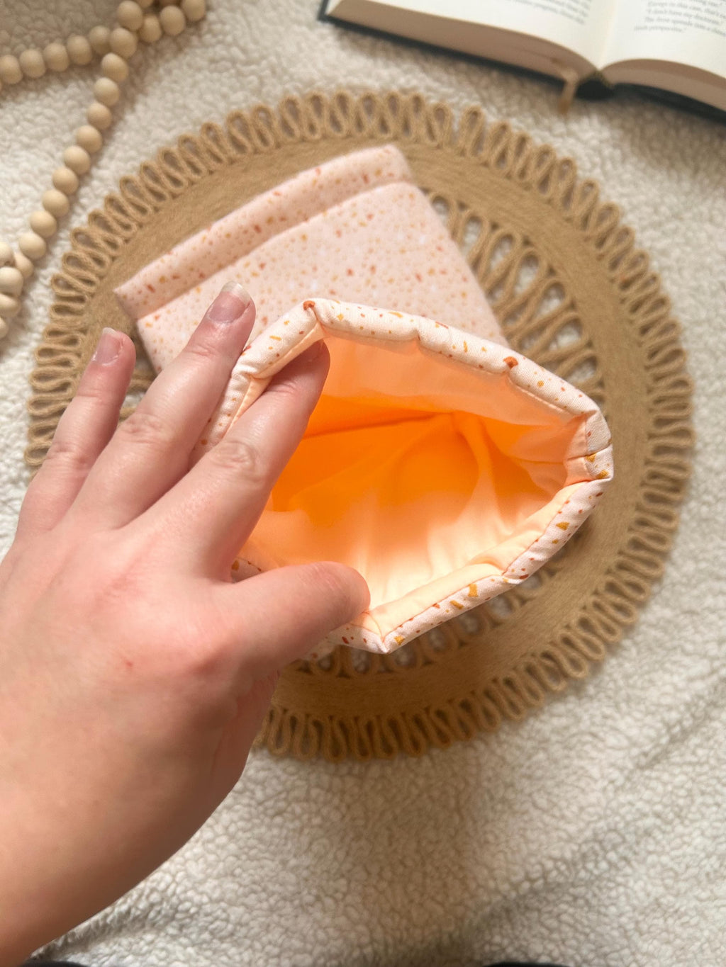 orange terrazzo book & kindle sleeve