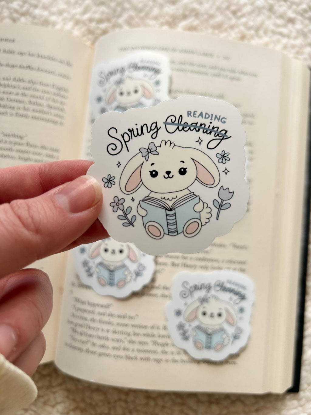 spring reading sticker