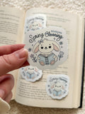spring reading sticker