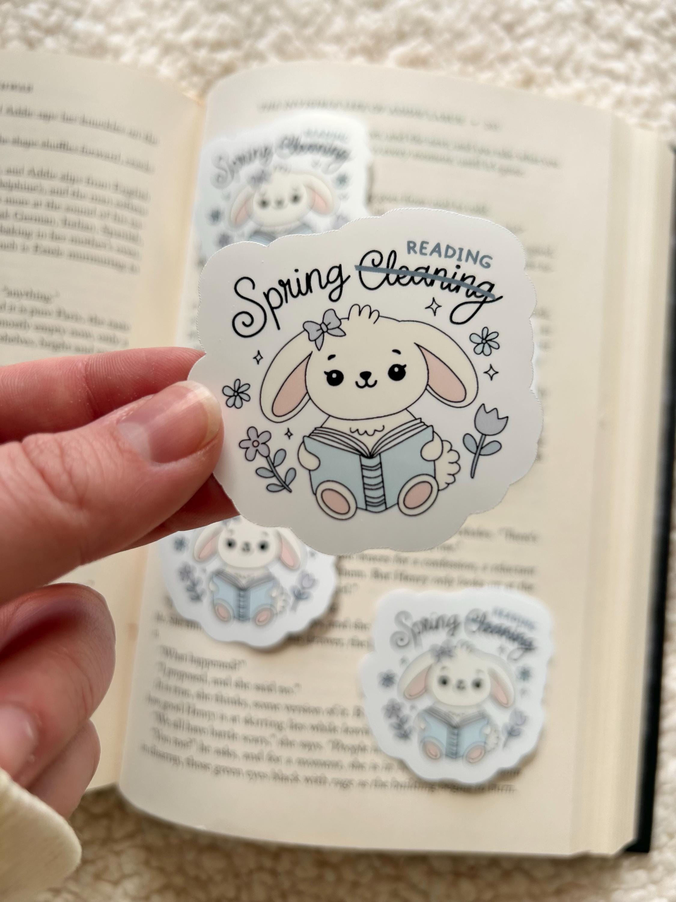 spring reading sticker
