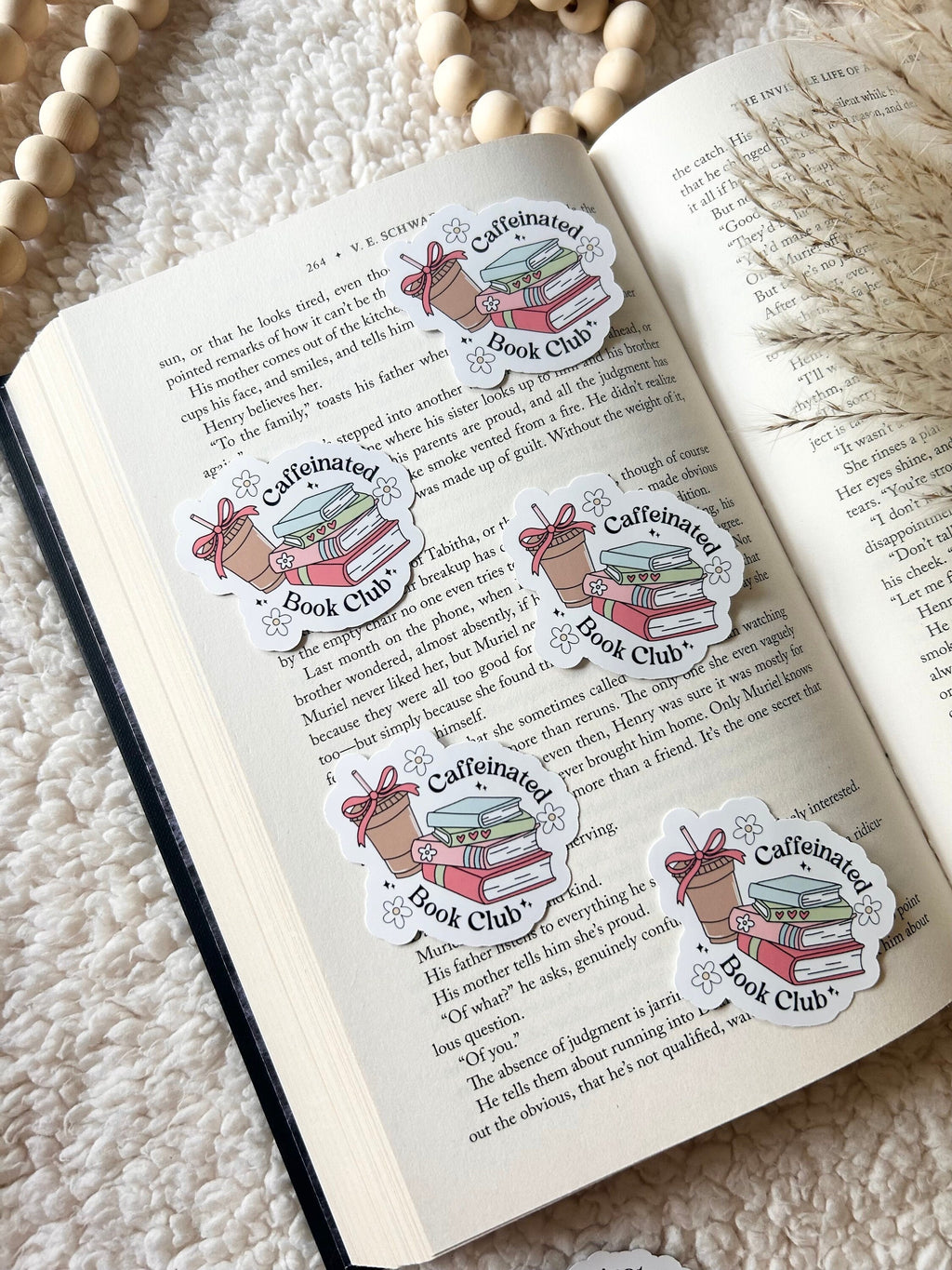 caffeinated book club sticker