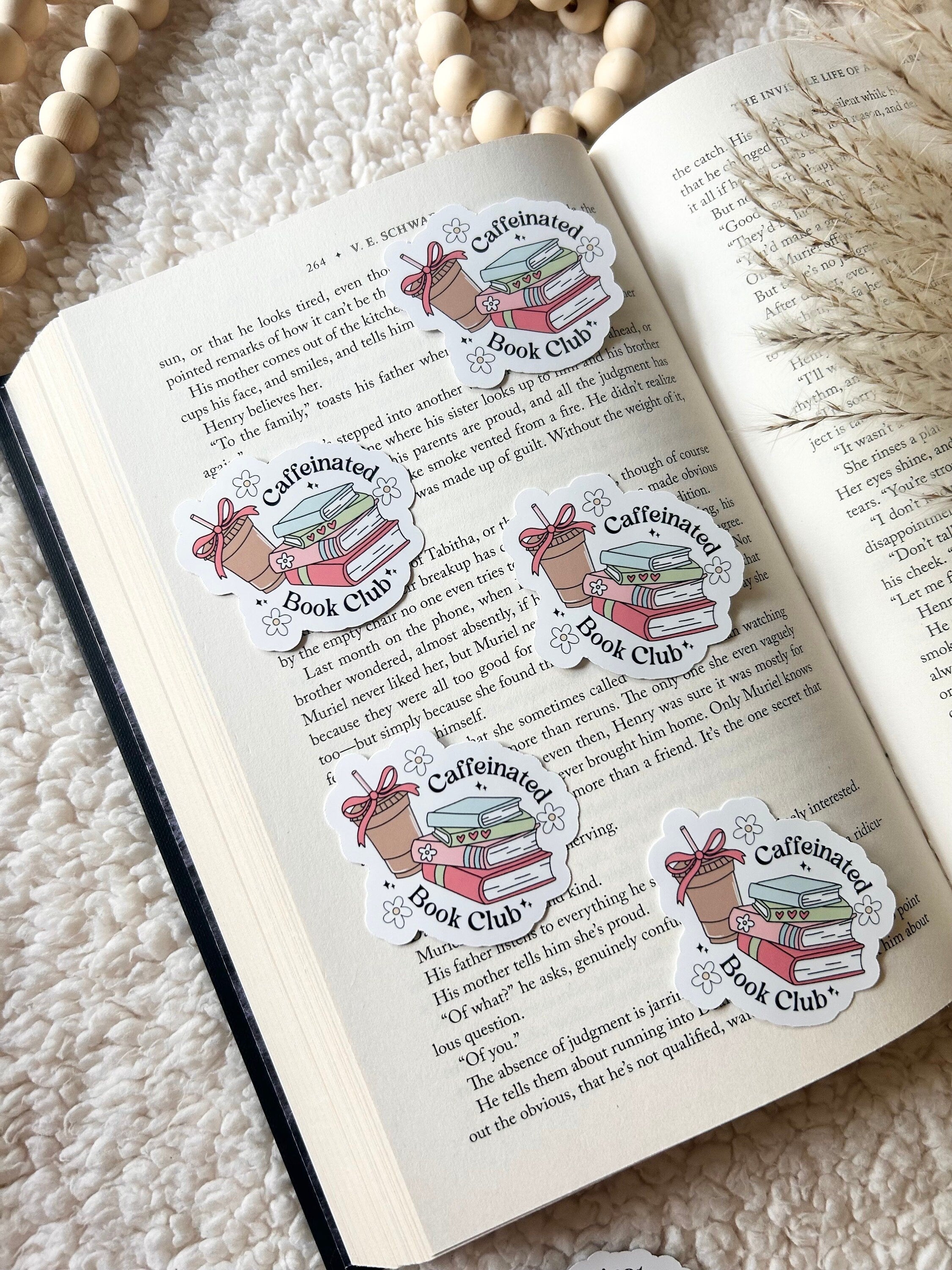 caffeinated book club sticker