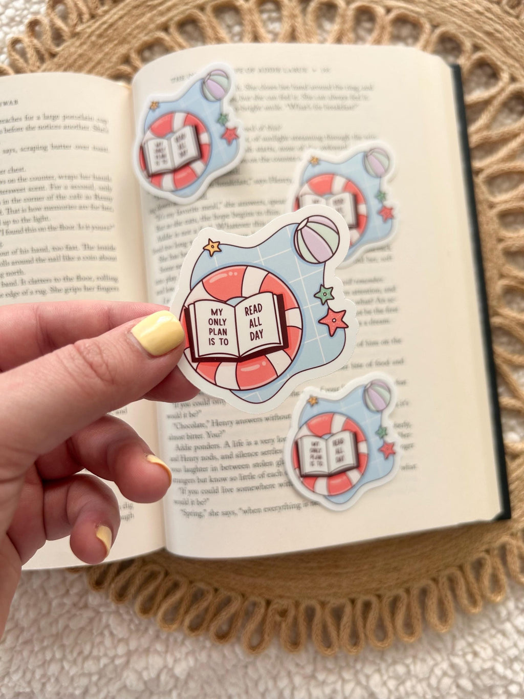 read all day by the pool sticker