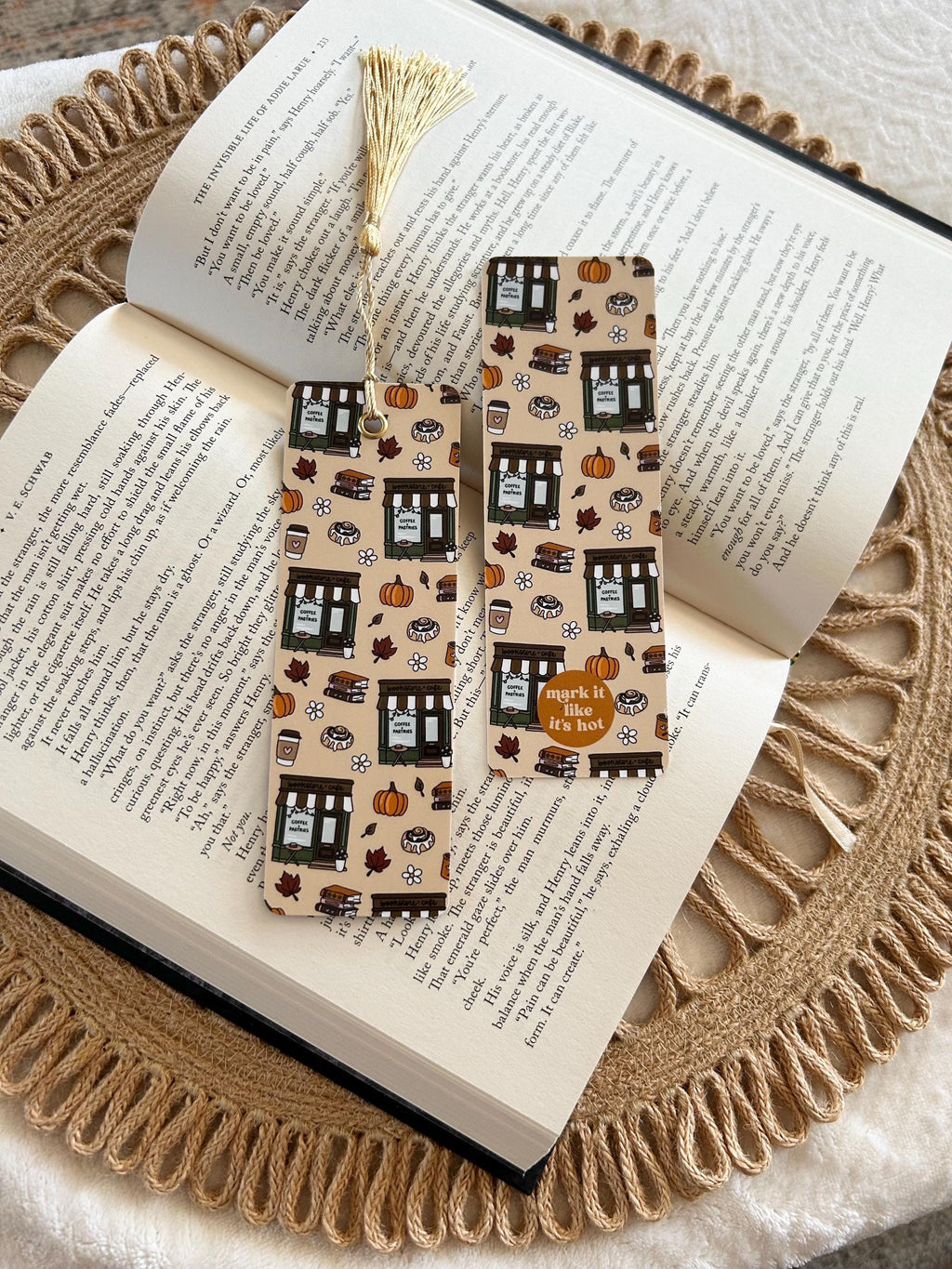 fall bookstore bookmark