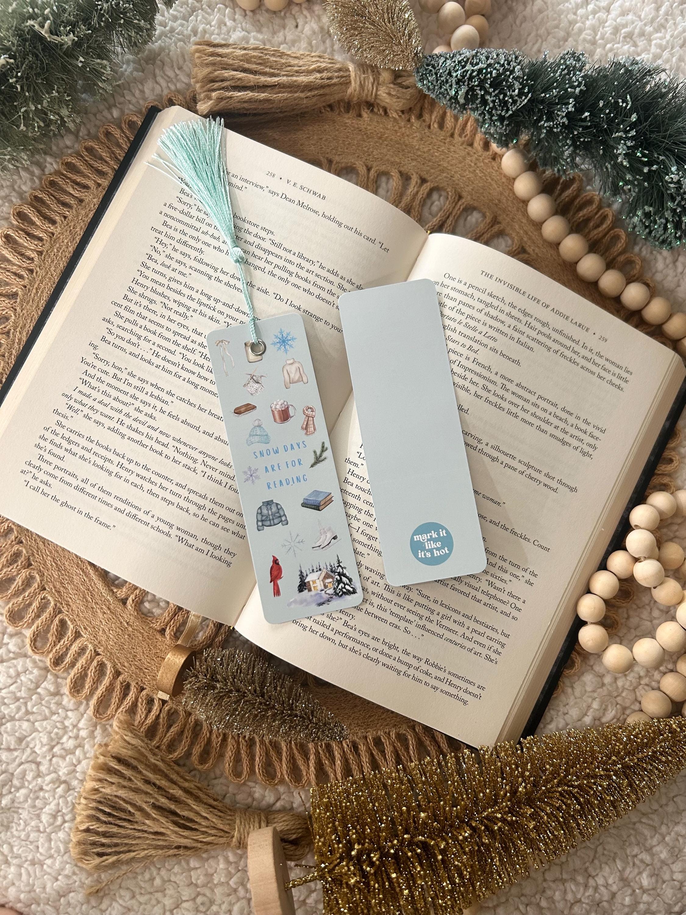 snow days are for reading bookmark