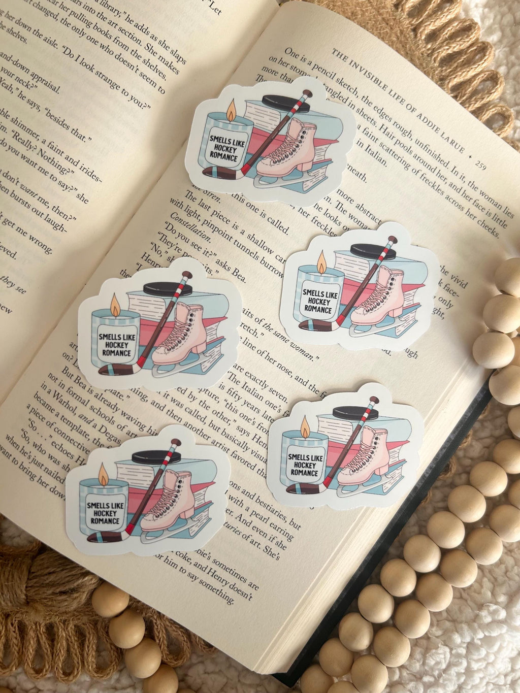 smells like hockey romance sticker