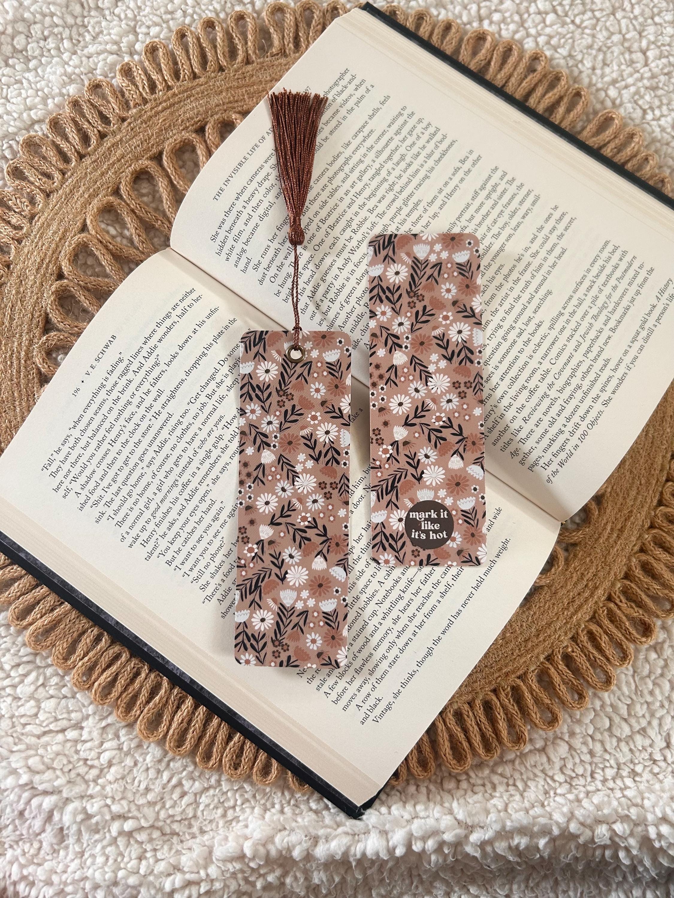 brown floral bookmark
