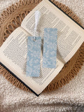 blue ditsy flower bookmark