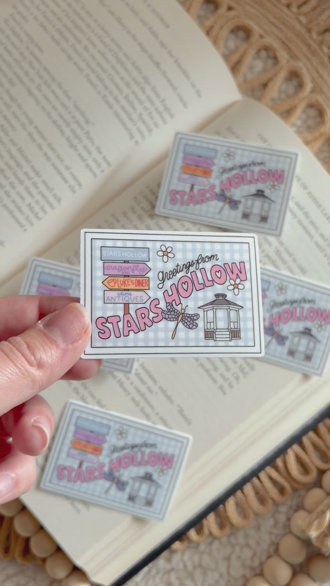 stars hollow postcard sticker