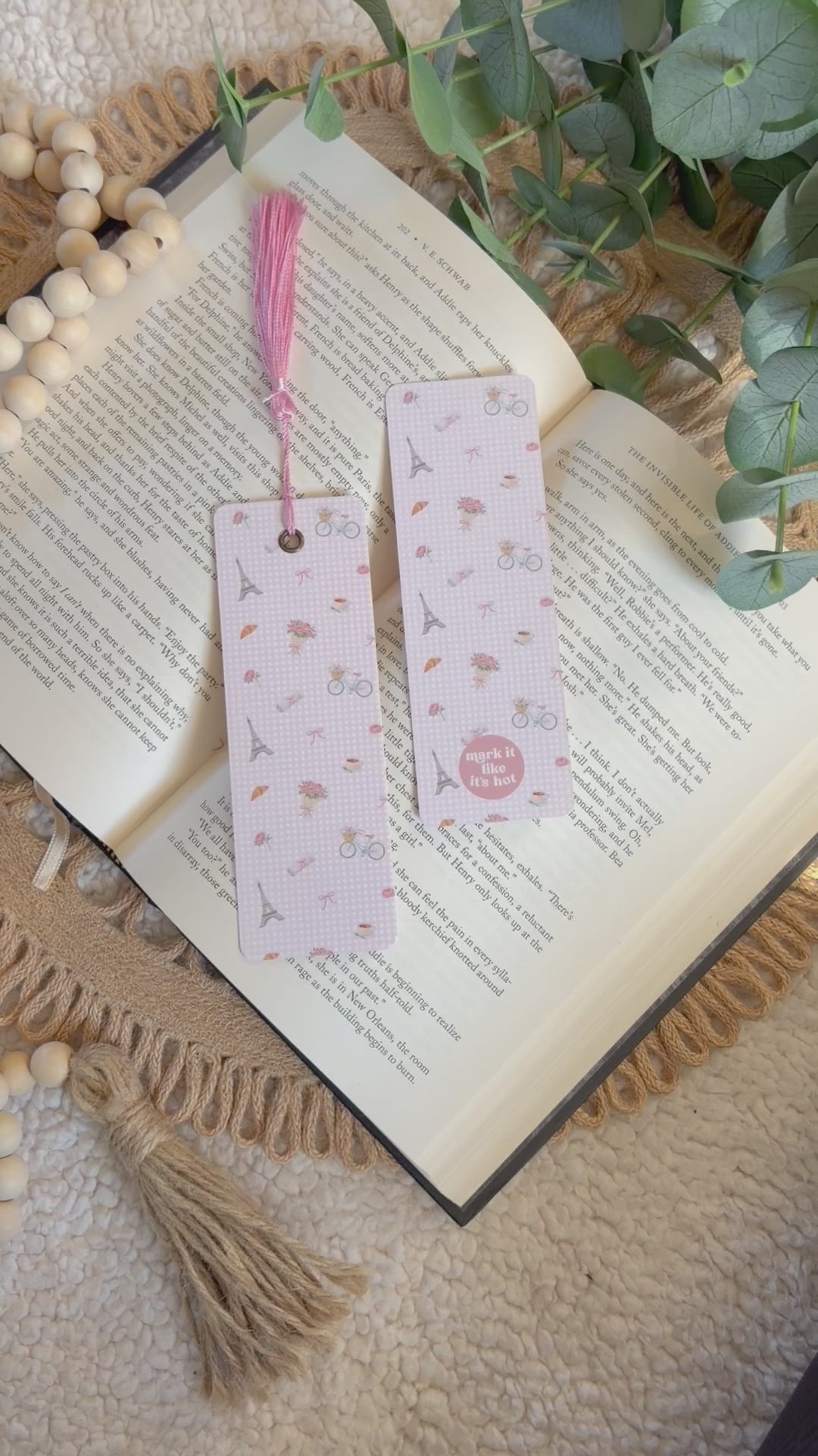 bike ride through paris bookmark