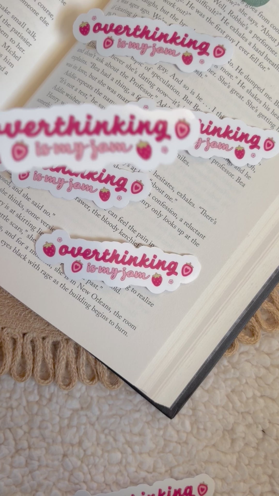 overthinking is my jam sticker