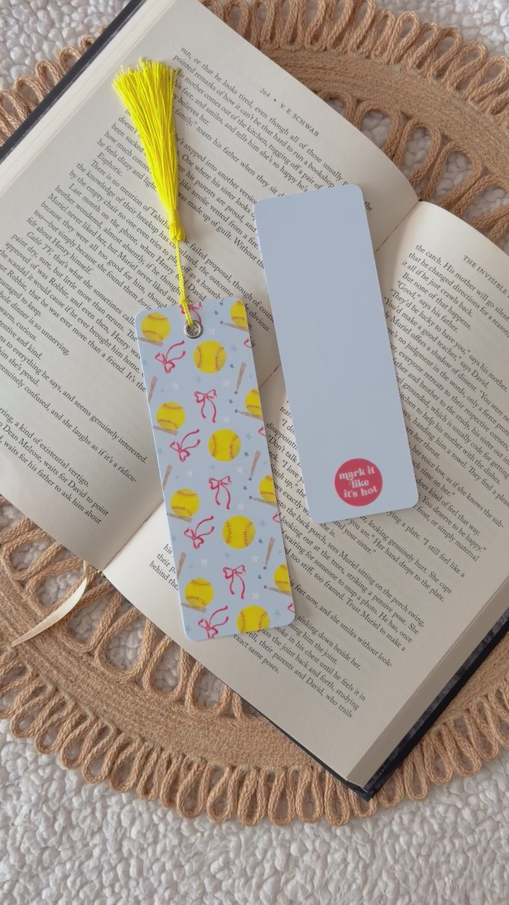 softball bookmark