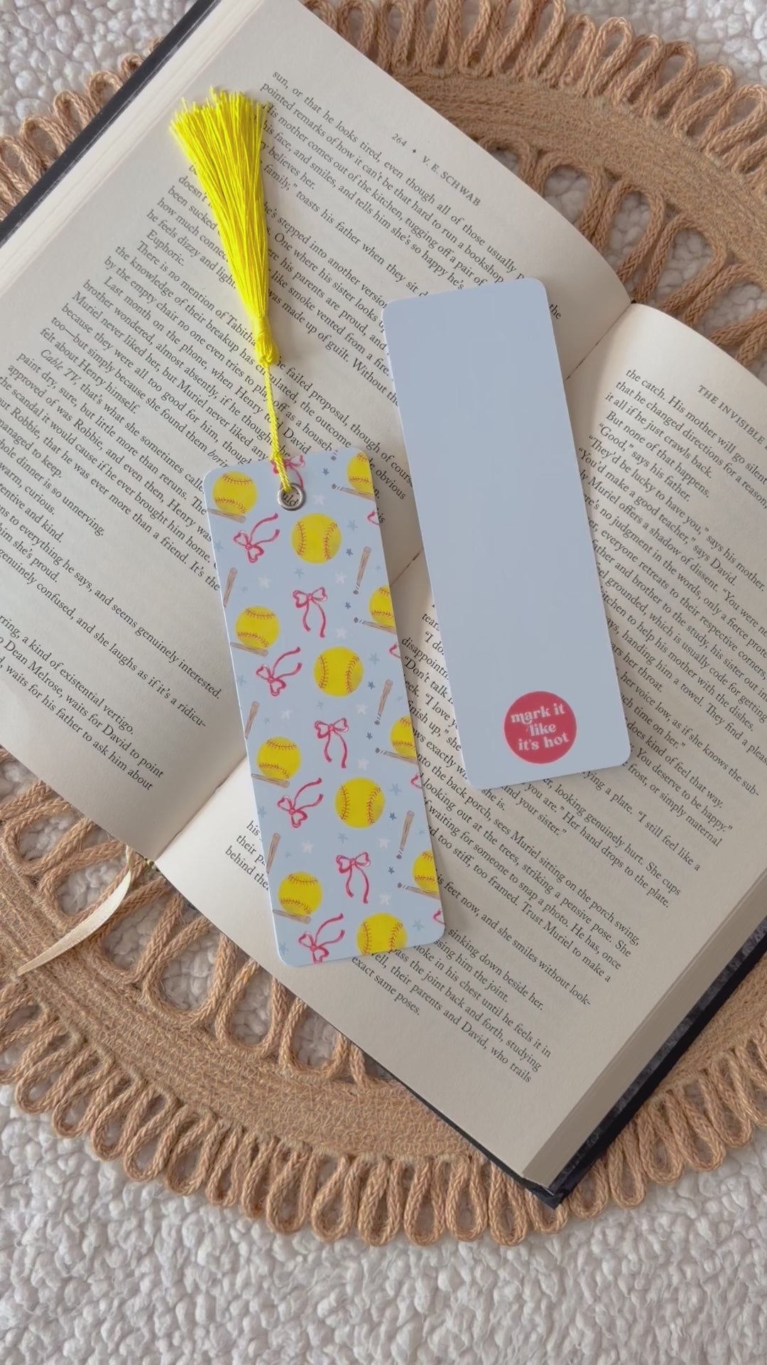 softball bookmark