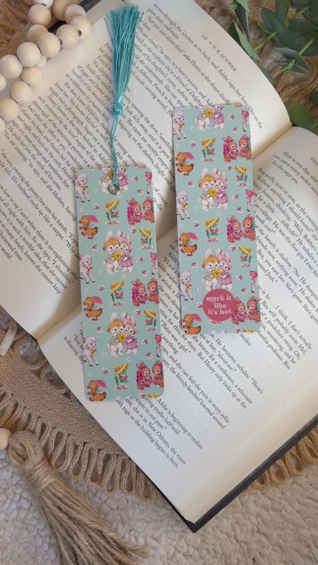 vintage animals bookmark