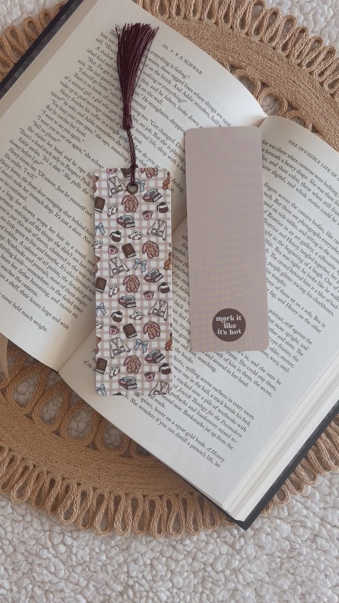 cozy at home bookmark