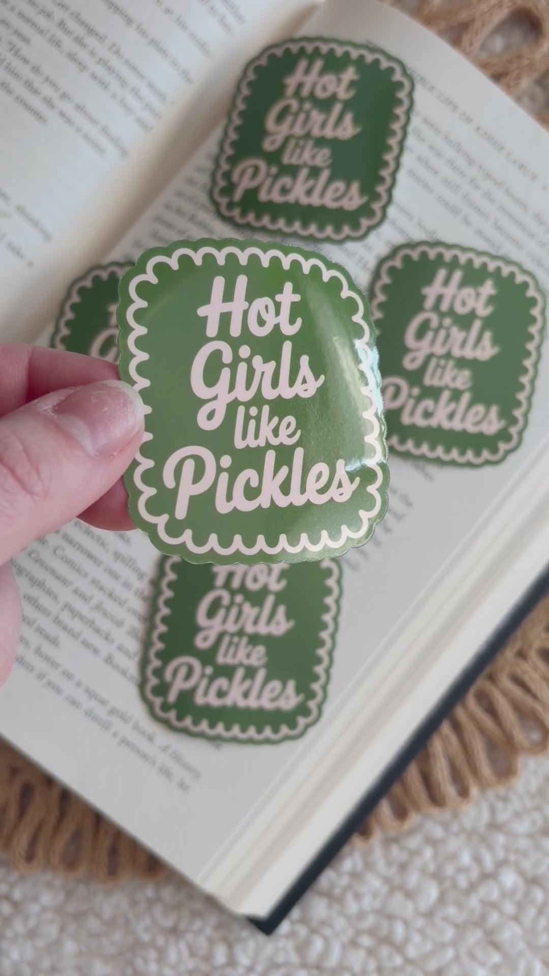 hot girls eat pickles sticker