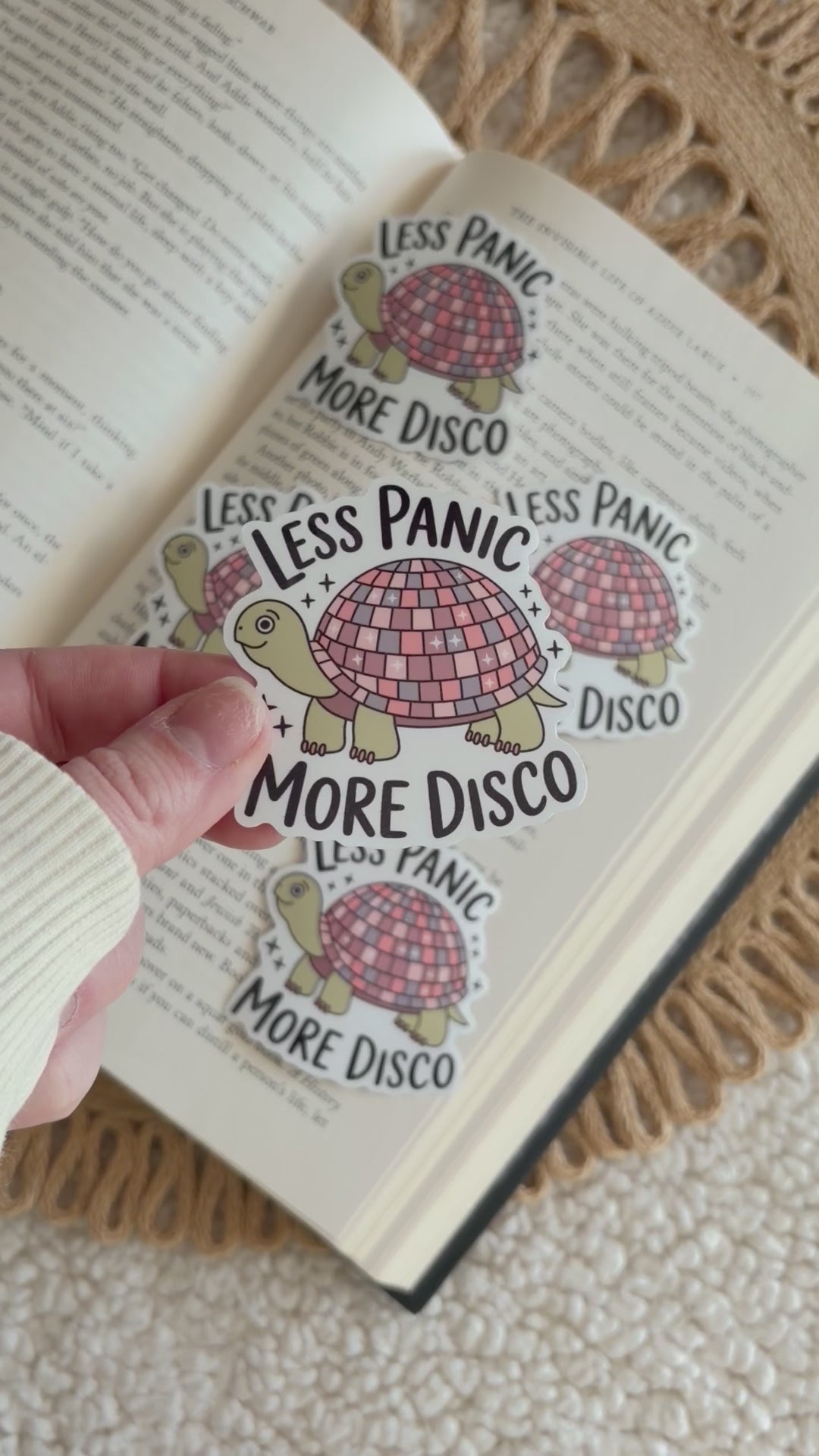 less panic more disco sticker