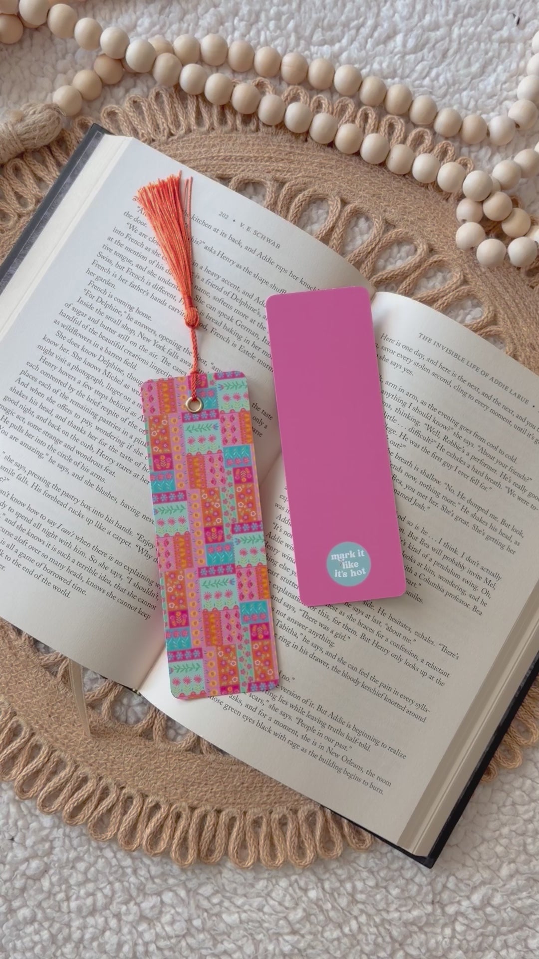 floral quilt bookmark