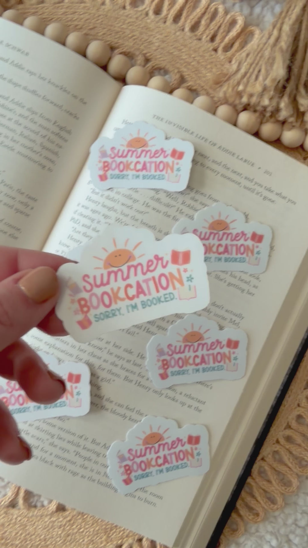 summer bookcation sticker
