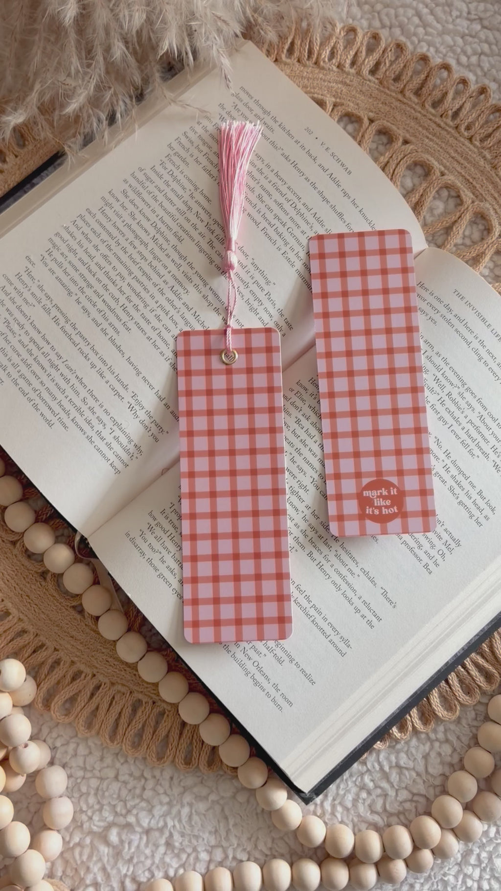 plaid shirt days bookmark