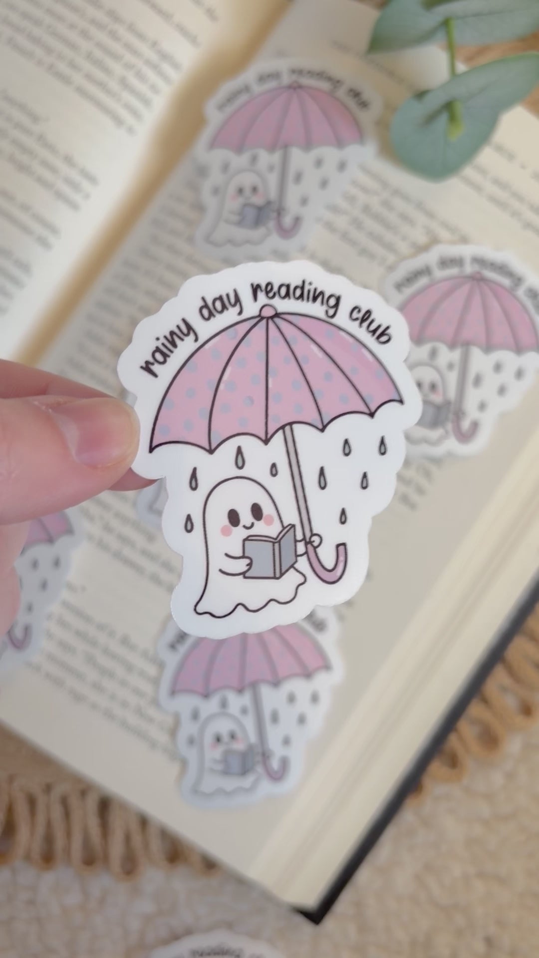 rainy day reading club sticker