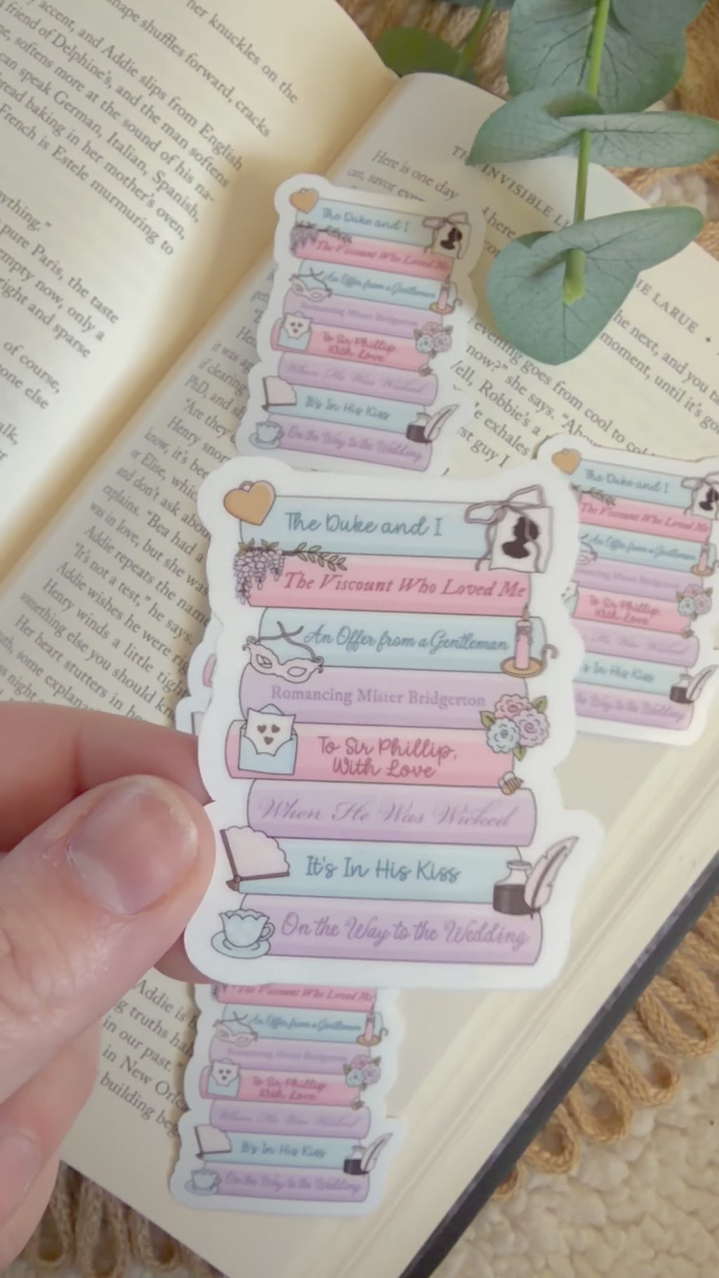 regency romance stack sticker