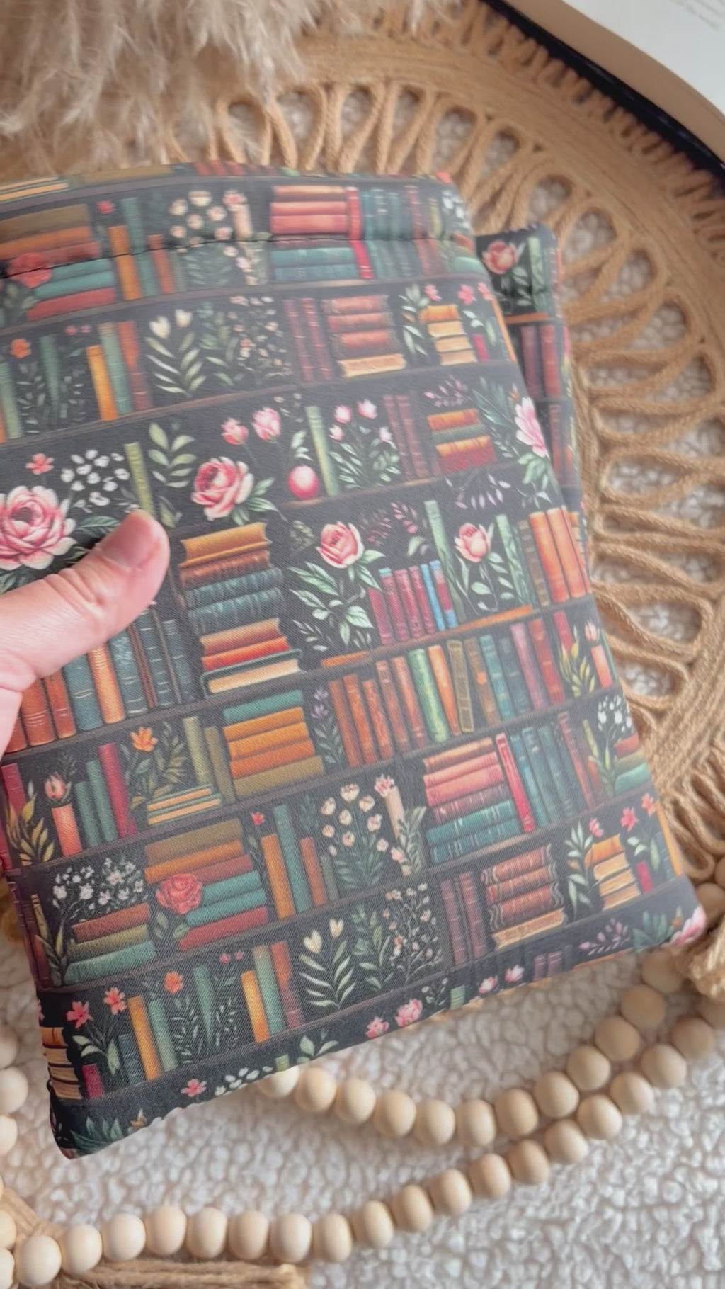 dark academia bookshelf book & kindle sleeve