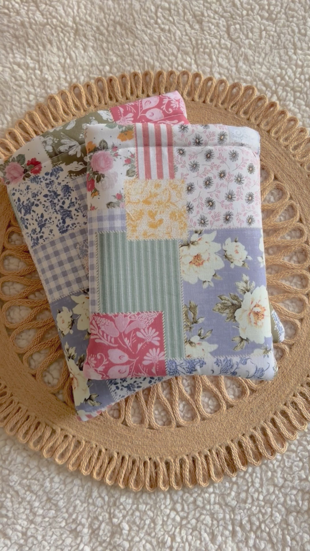 floral patchwork book & kindle sleeve