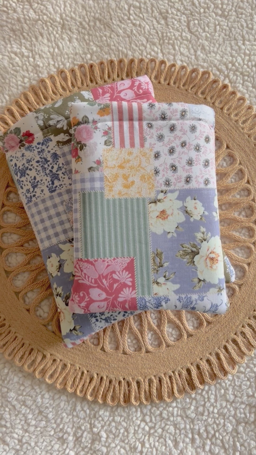 floral patchwork book & kindle sleeve
