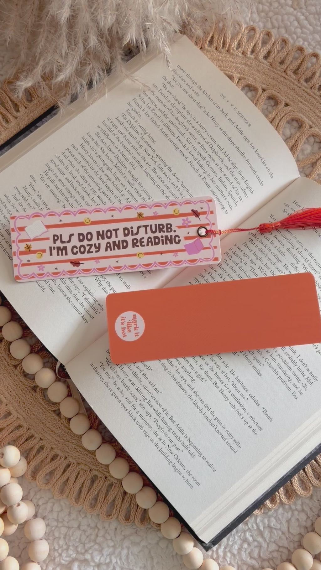 cozy and reading bookmark