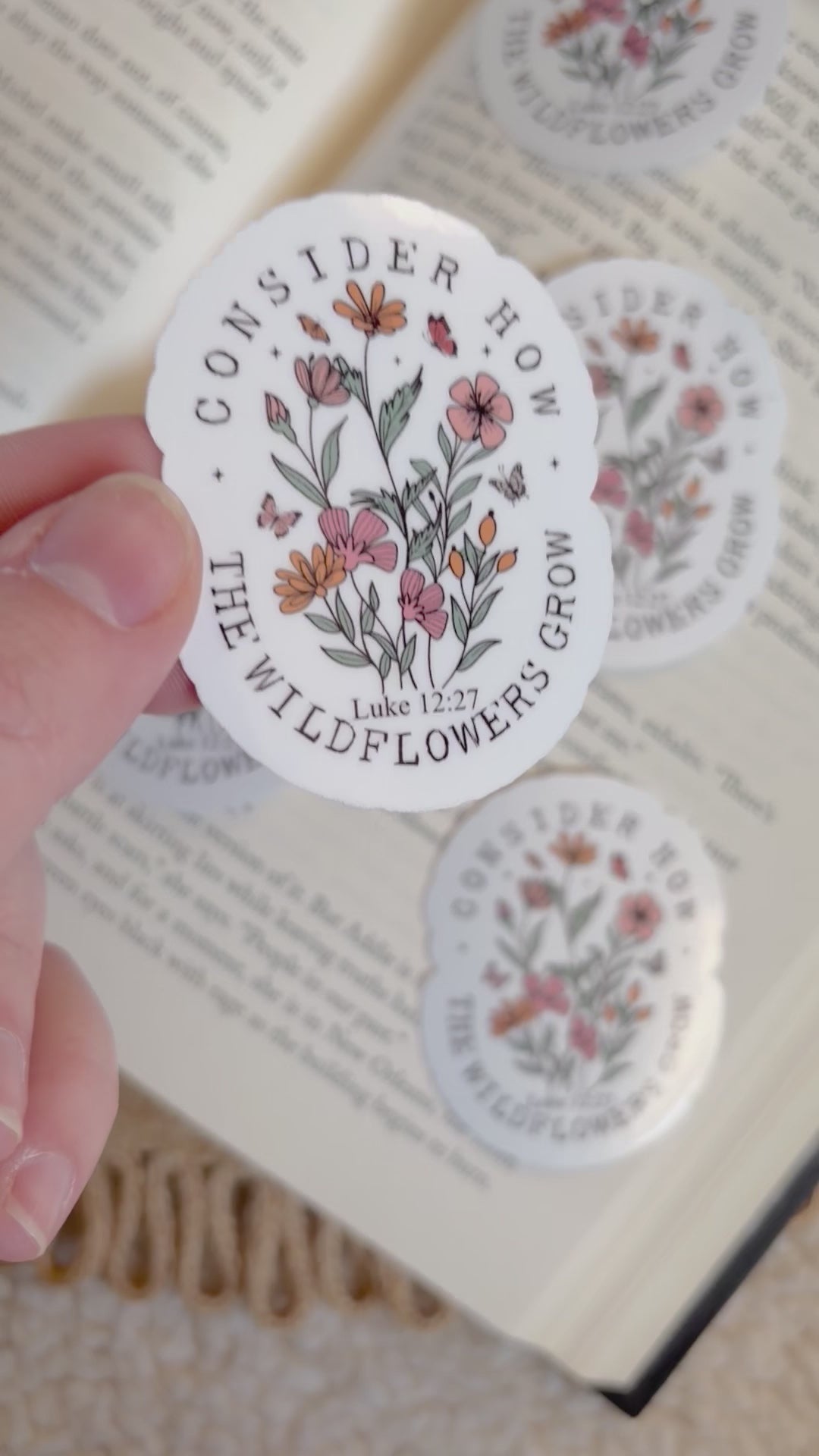 consider the wildflowers sticker