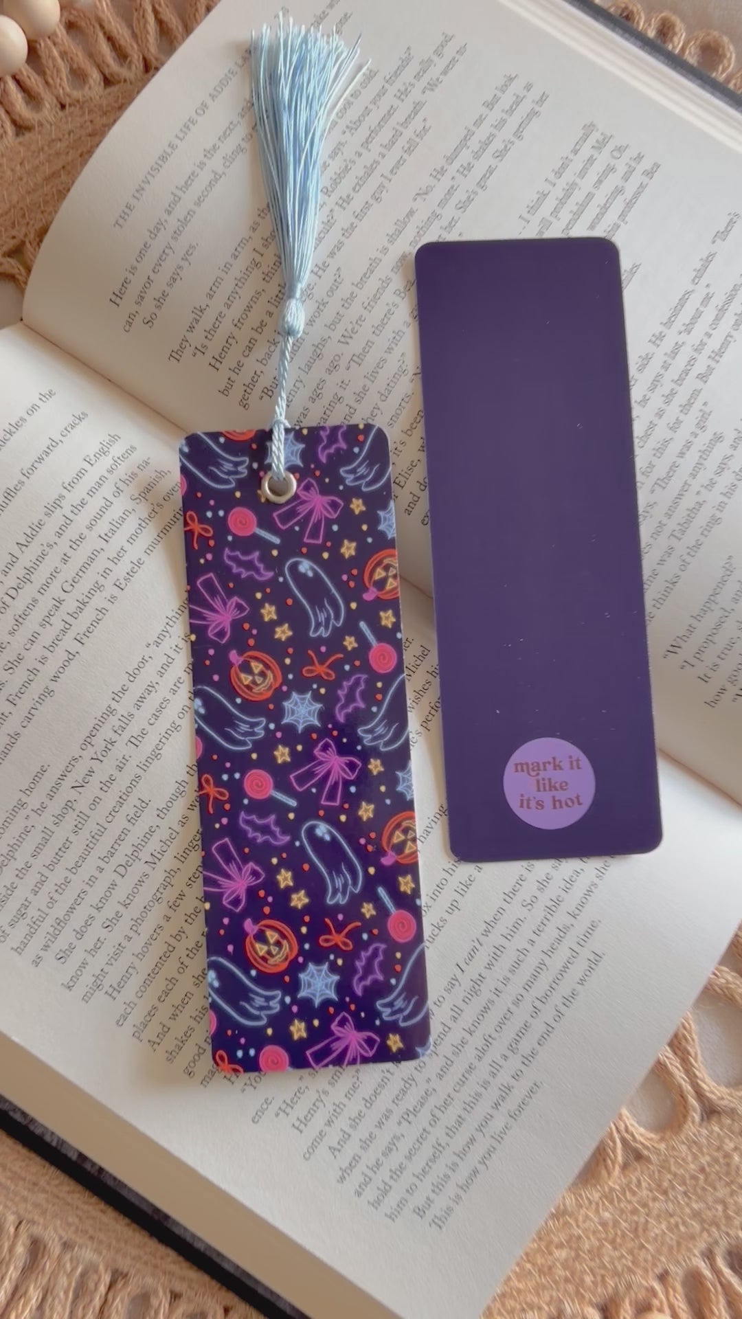 neon halloween bookmark