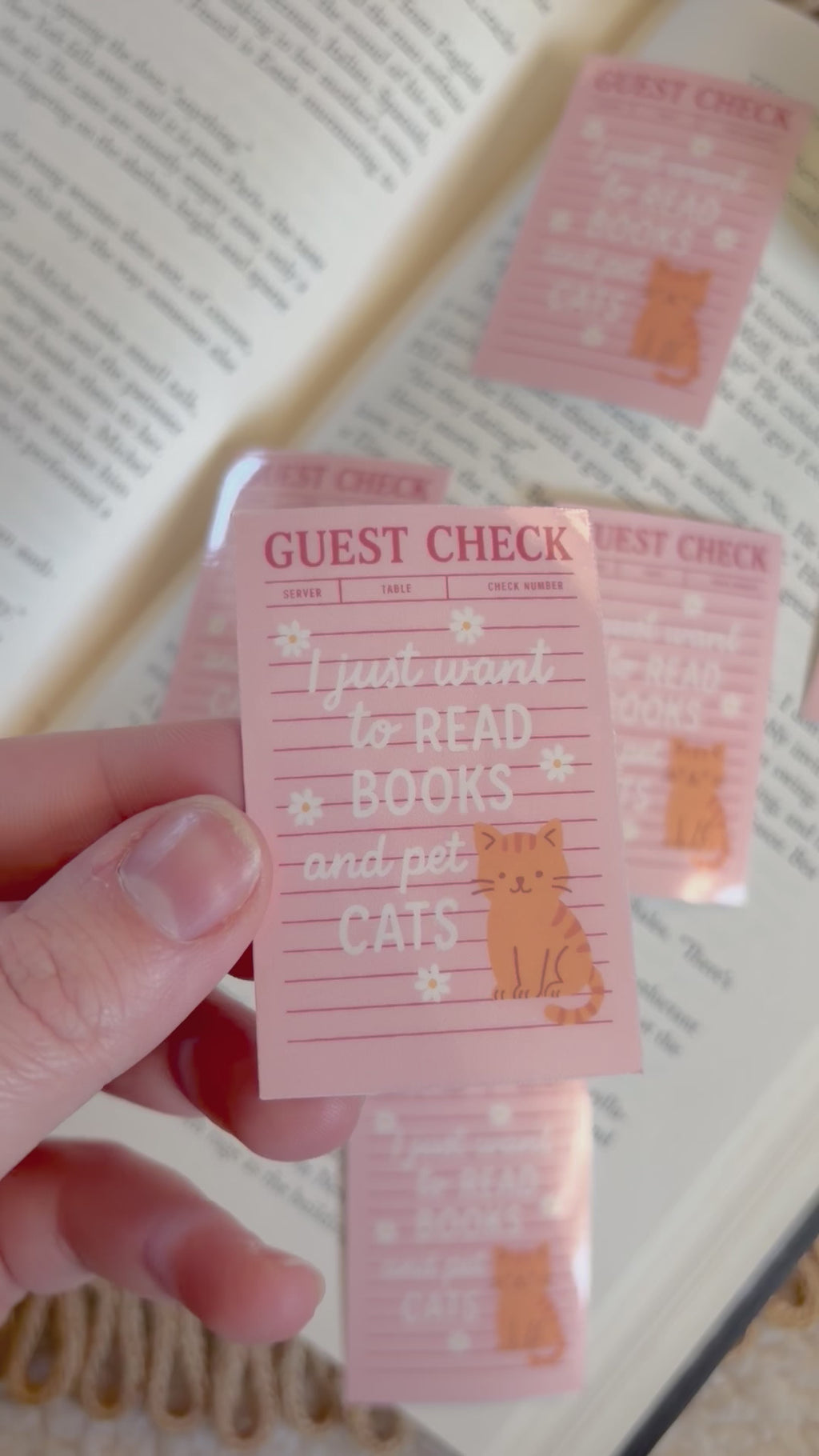 read books & pet cats sticker