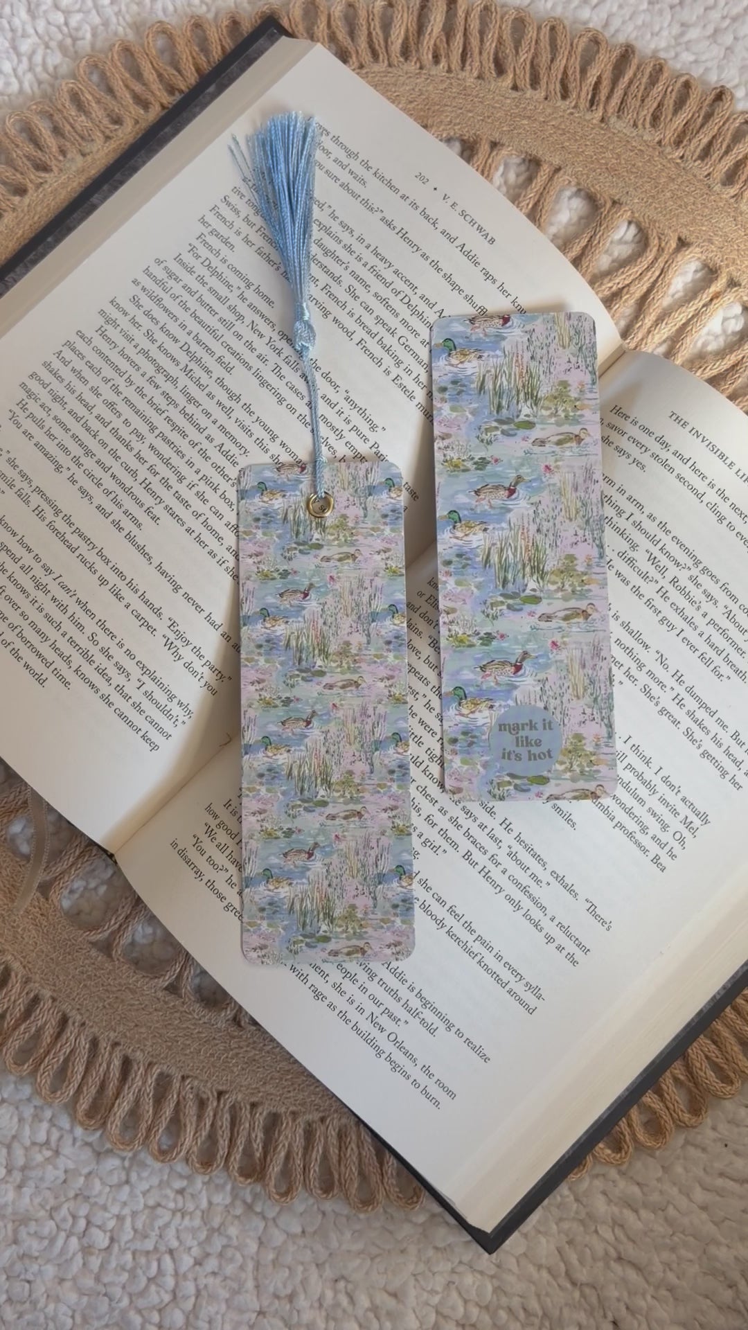 ducks at the pond bookmark