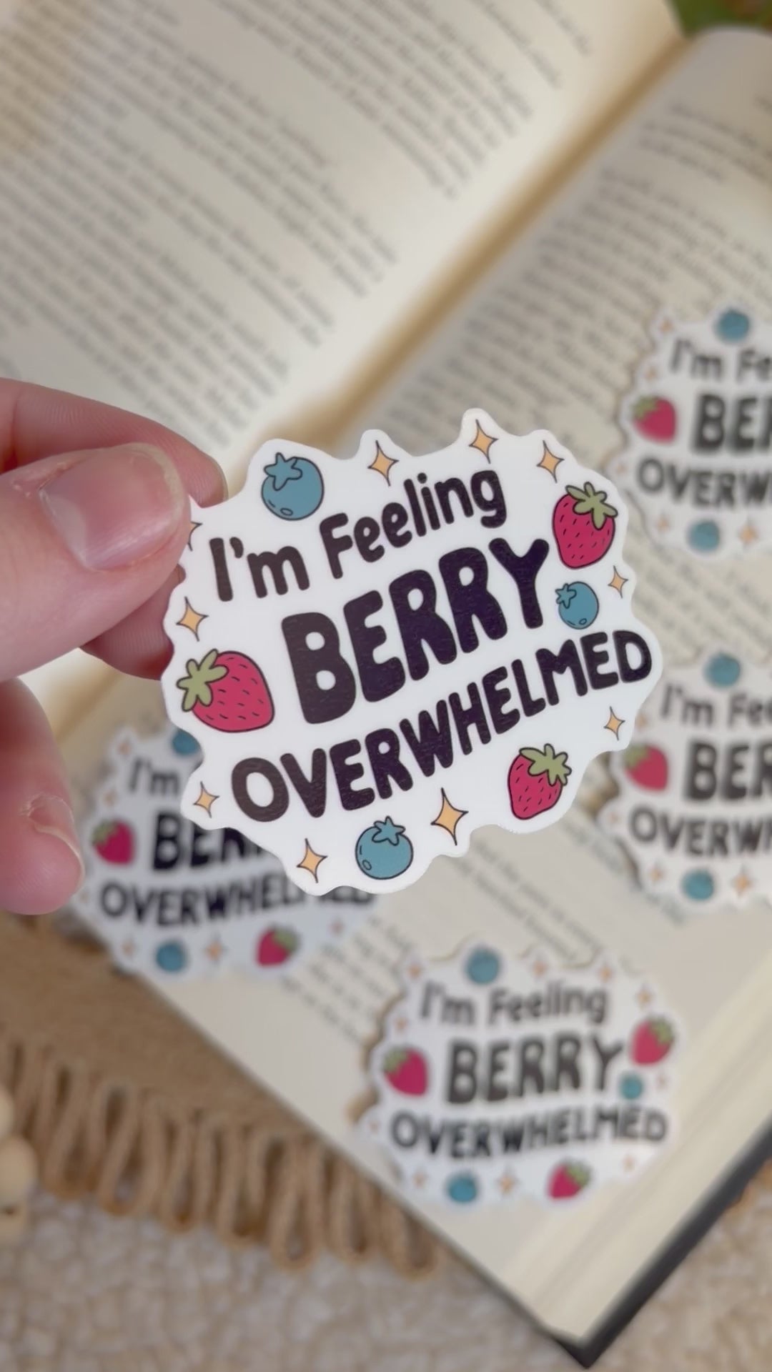 feeling berry overwhelmed sticker