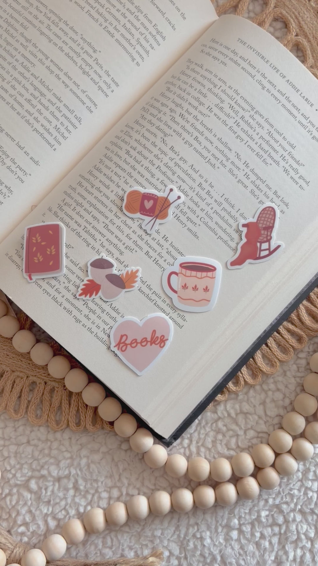 6 mini cozy fall stickers pack