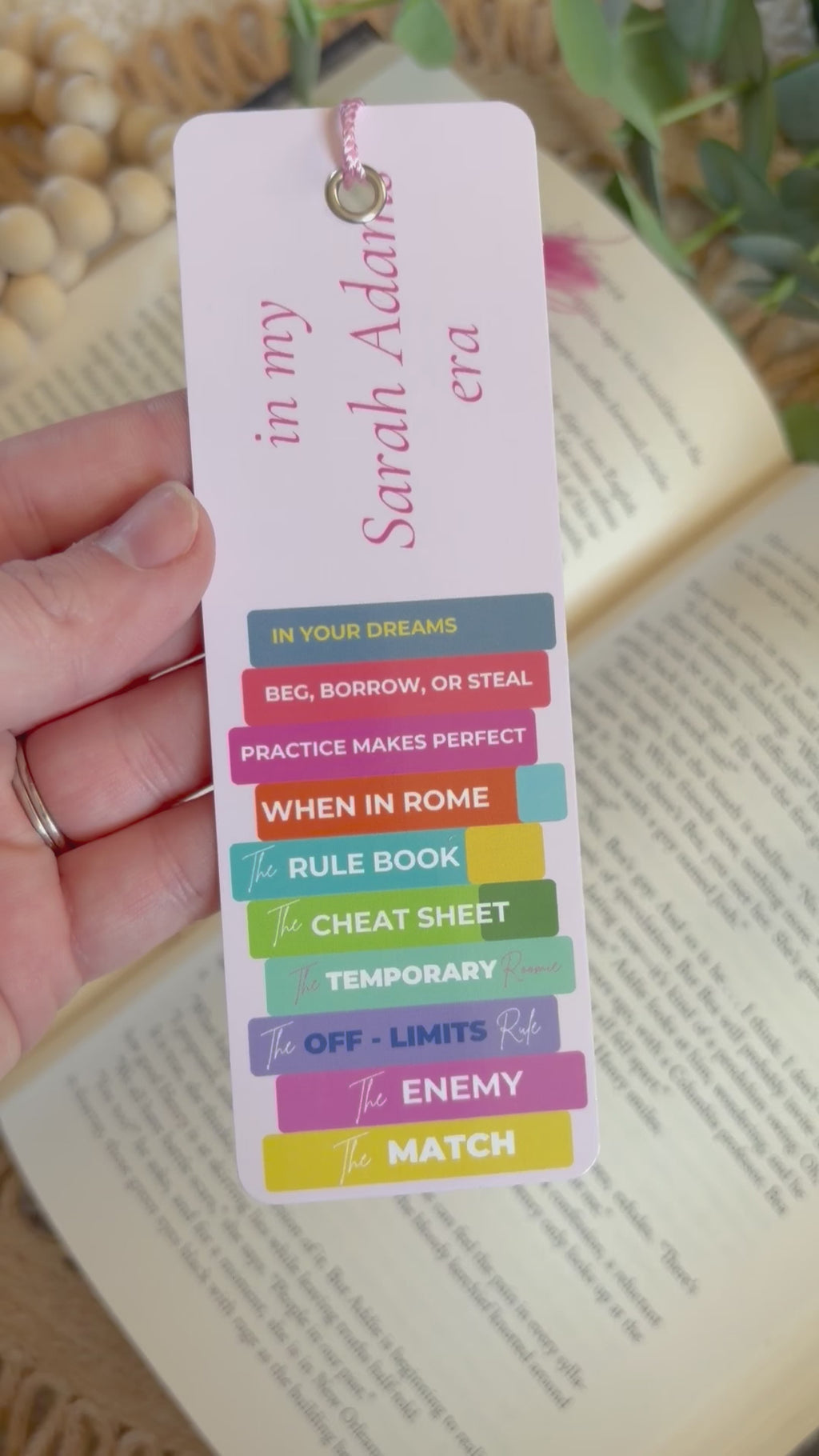 Sarah Adams era bookmark