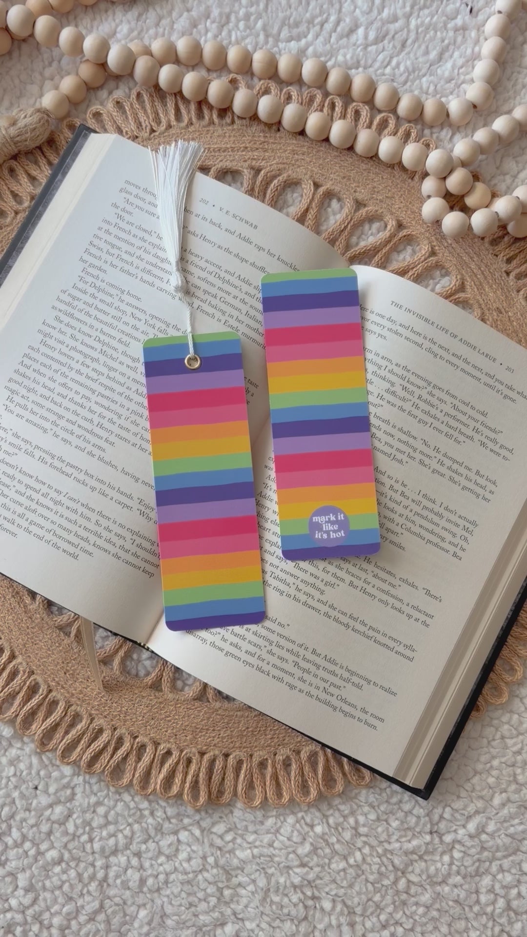 rainbow stripes bookmark