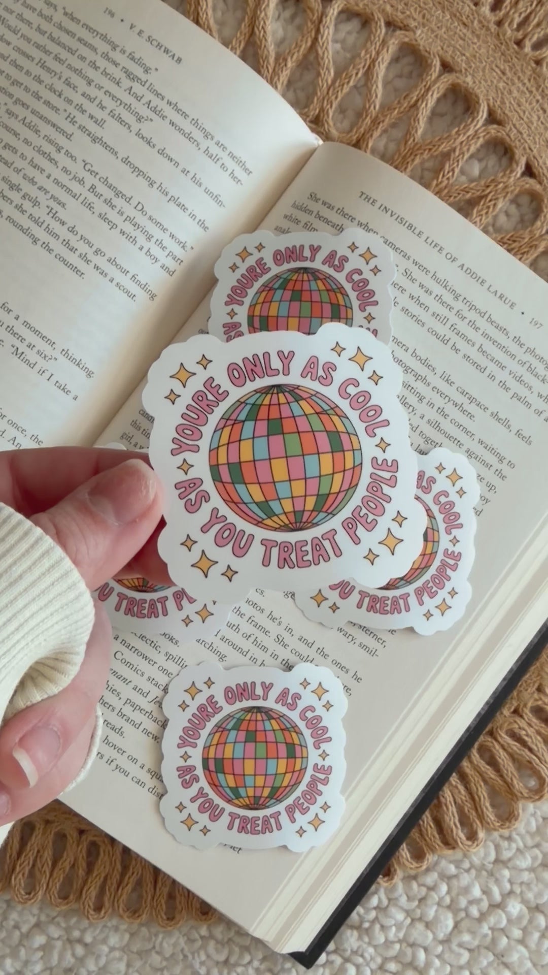 you’re only as cool as you treat people sticker