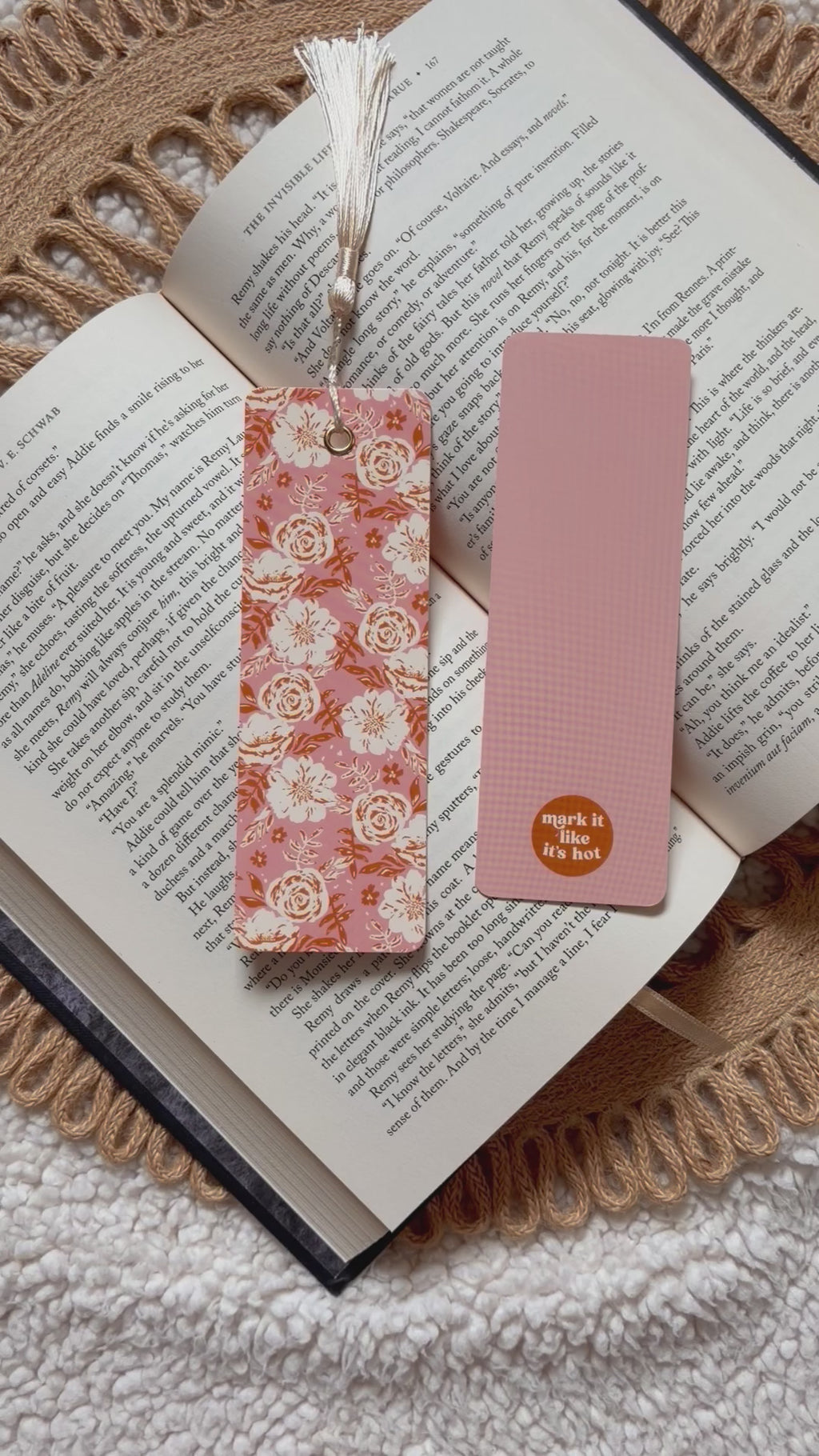 soft blooms bookmark