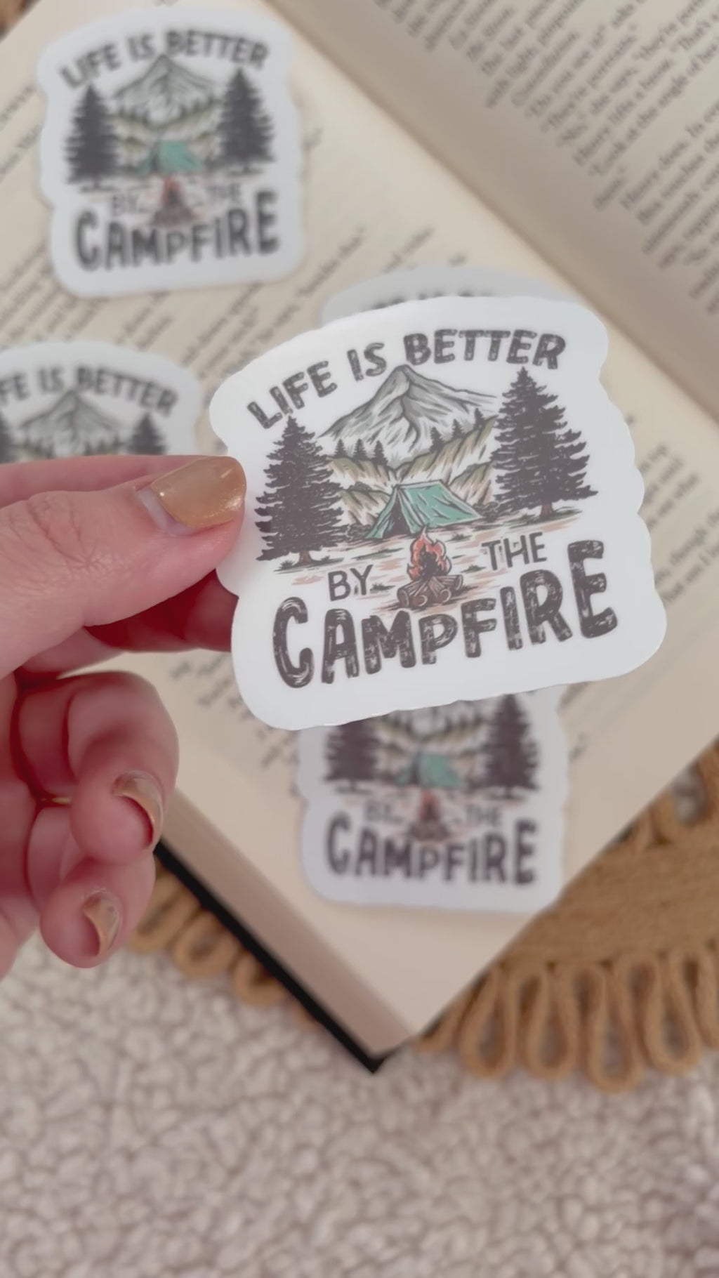 life is better by the campfire sticker