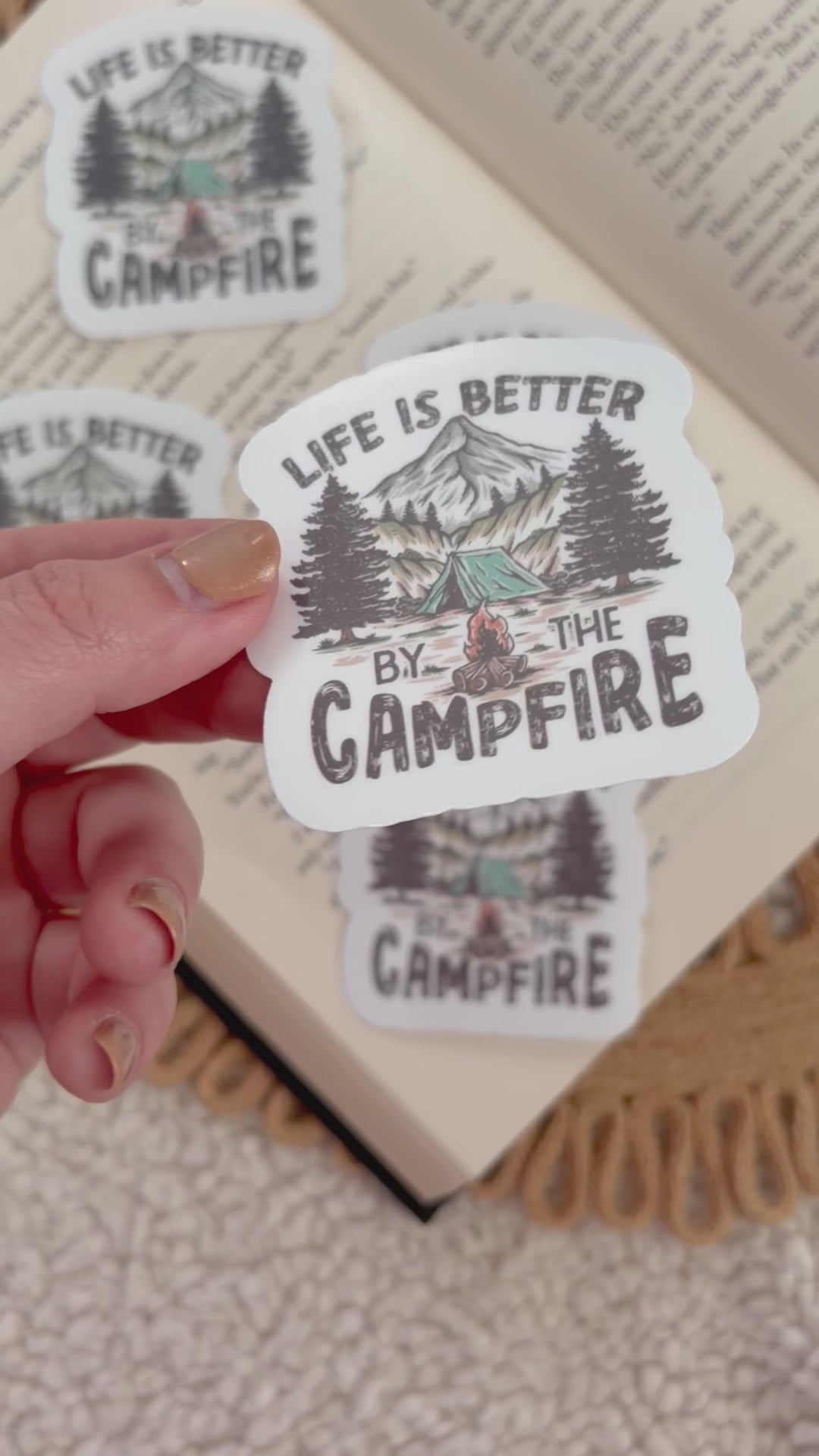 life is better by the campfire sticker