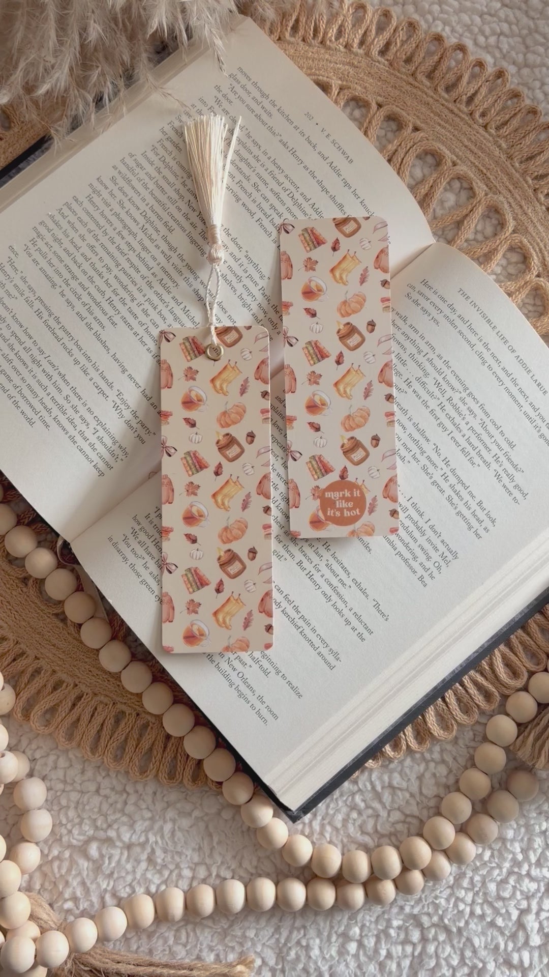rainy fall day bookmark