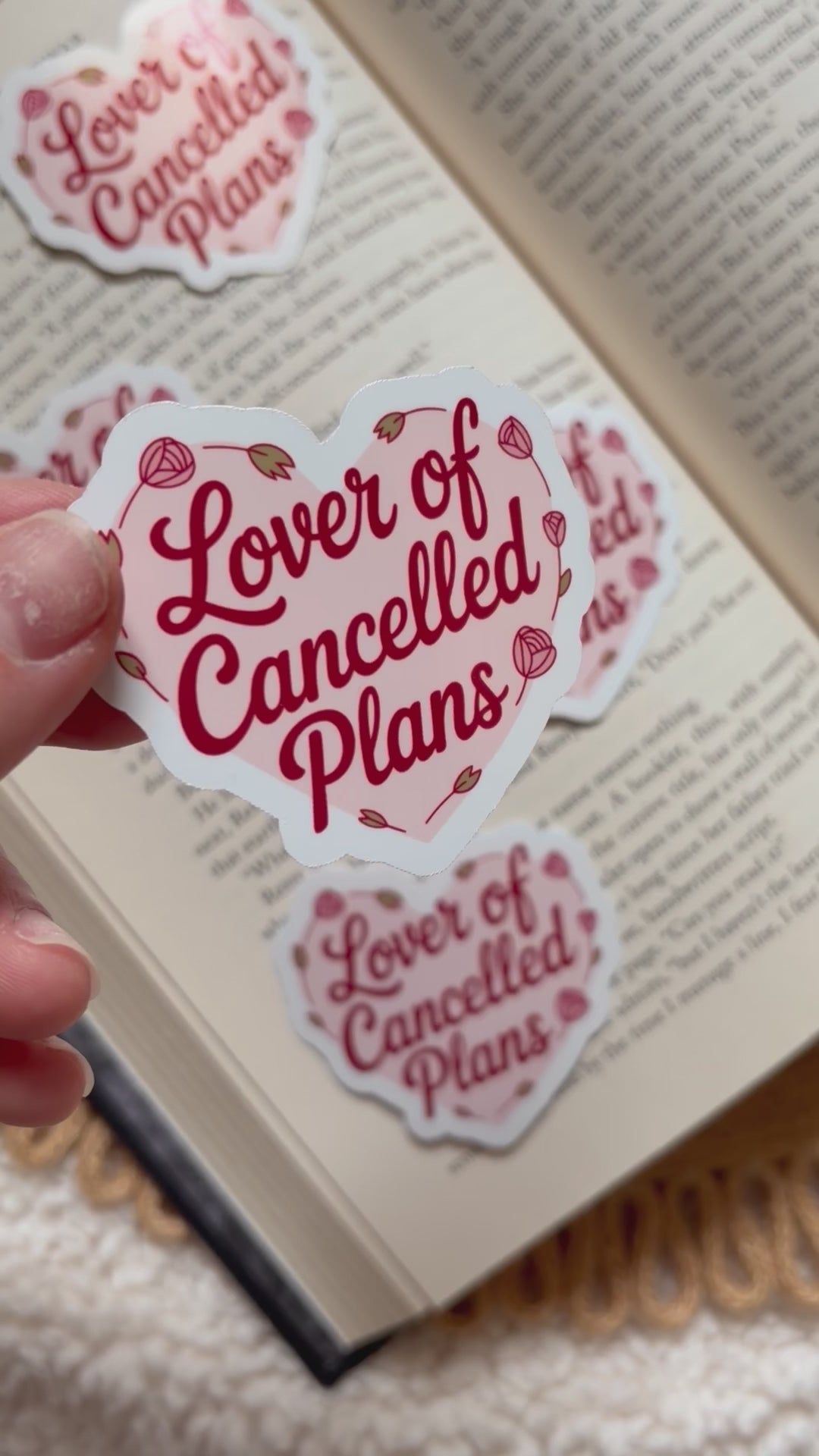 lover of cancelled plans sticker